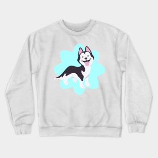 smiling husky Crewneck Sweatshirt